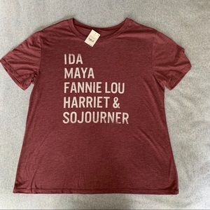 NWT Black History Month tshirt, female heroes